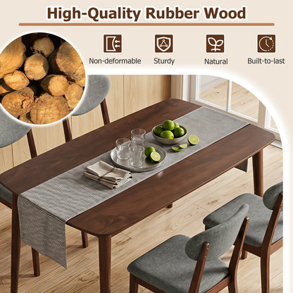 5-Piece Dining Set for 4, Rectangular Table, Fabric Chairs, Gray Dining Room Sets at Gallery Canada