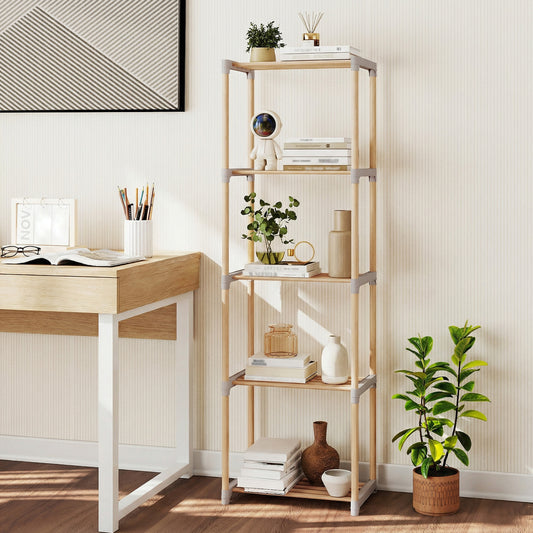 5-Tier Bookshelf With Open Shelves, Home Office And Bathroom Bookcases Options at Gallery Canada