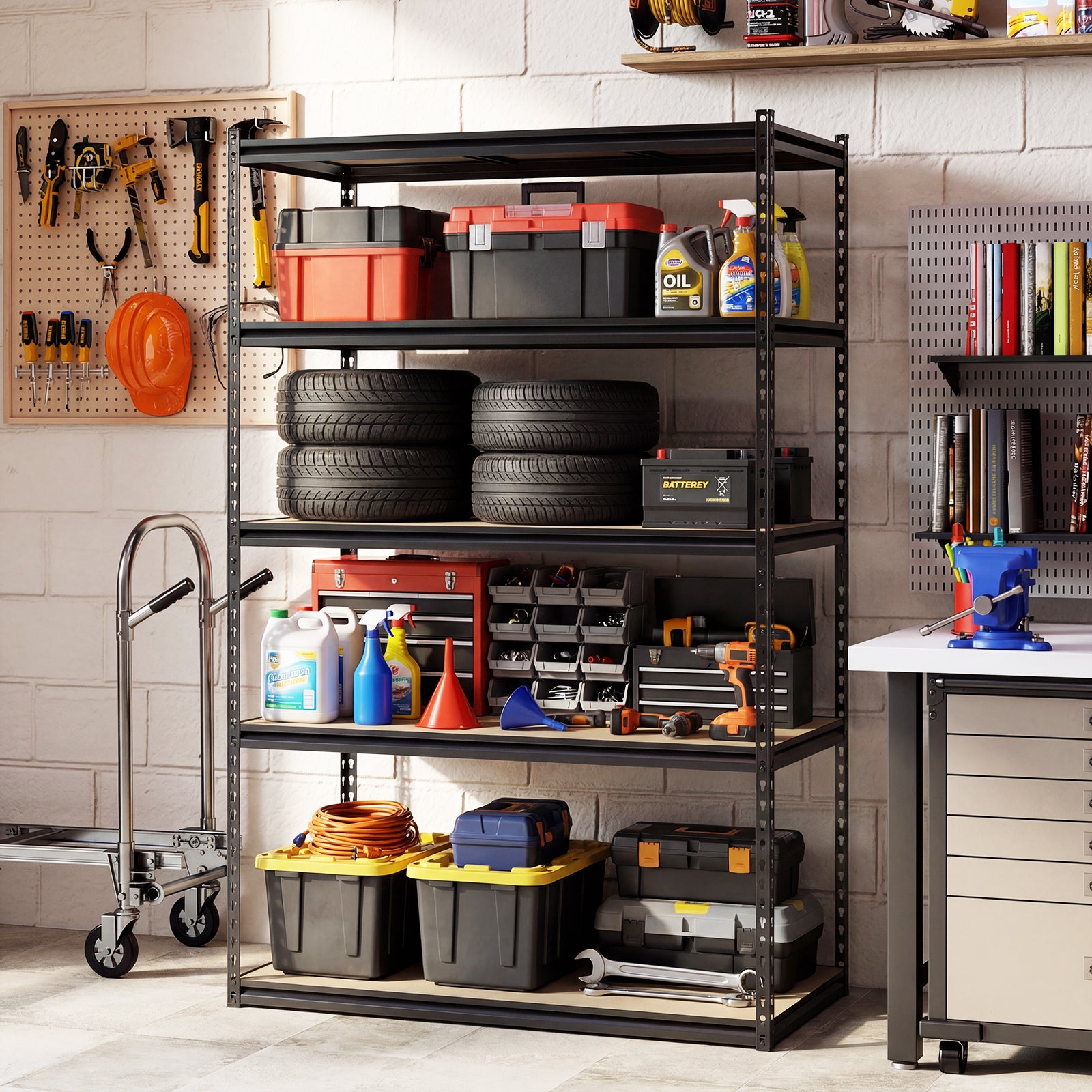 5-Tier Garage Shelving Unit, 2200 LBS Heavy Duty, Adjustable Utility Rack Garages at Gallery Canada