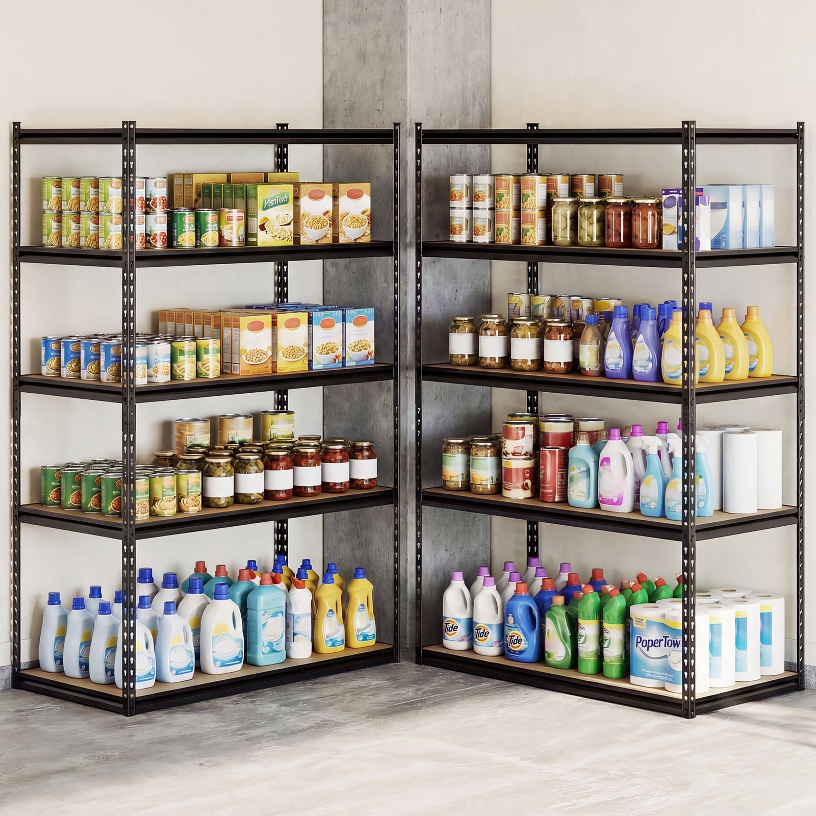 5-Tier Garage Shelving Unit, 2200 LBS Heavy Duty, Adjustable Utility Rack, Set of 3 Garages at Gallery Canada