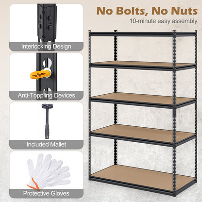 5-Tier Garage Shelving Unit, 2200 LBS Heavy Duty, Adjustable Utility Rack, Set of 3 Garages at Gallery Canada