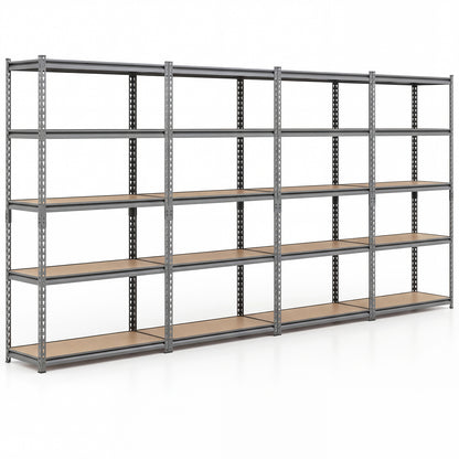 5-Tier Garage Shelving, 2200 Lbs Metal Storage Rack, Adjustable Utility Shelf Garages Gray at Gallery Canada