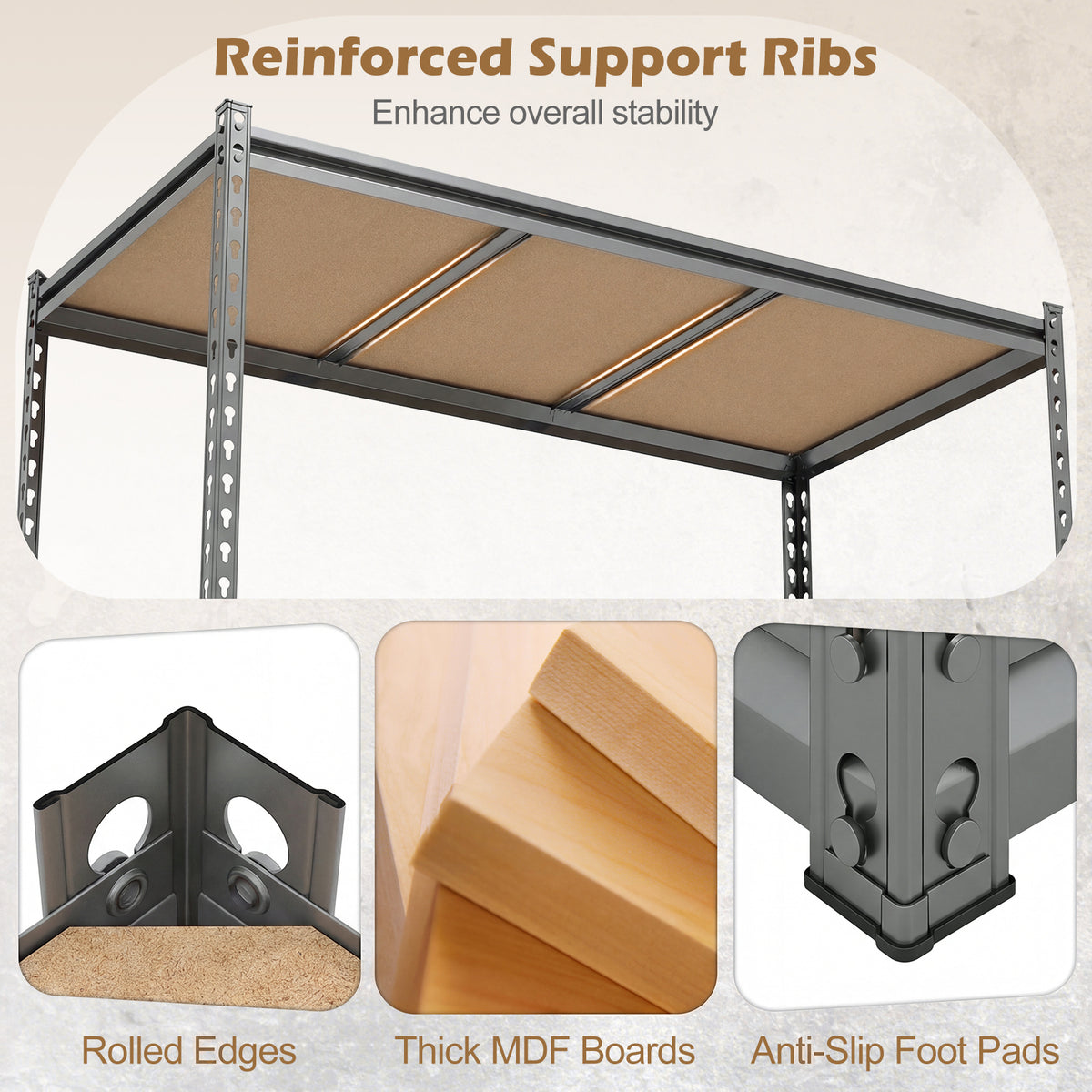 5-Tier Garage Shelving, 2200 LBS Metal Storage Rack Garages at Gallery Canada