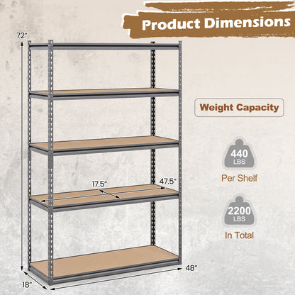 5-Tier Garage Shelving, 2200 LBS Metal Storage Rack Garages at Gallery Canada