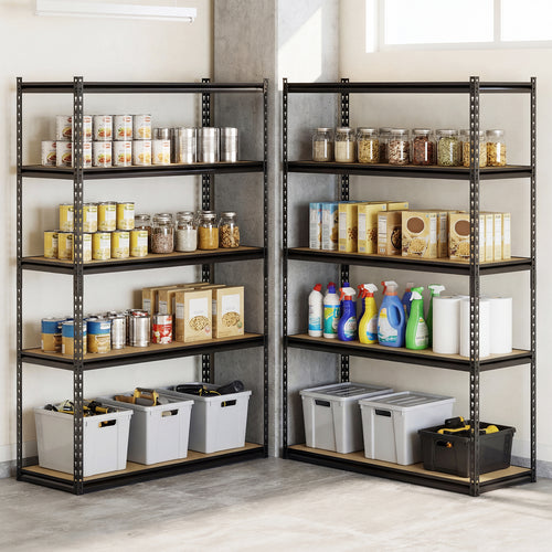 5-Tier Garage Shelving Unit, 1 Piece, Black