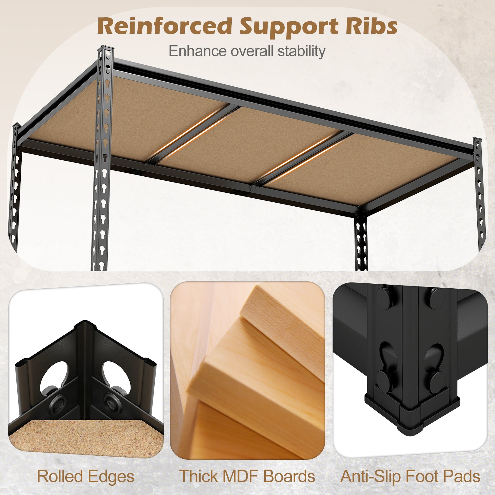 5-Tier Garage Shelving Unit, 1 Piece, Black Garages at Gallery Canada