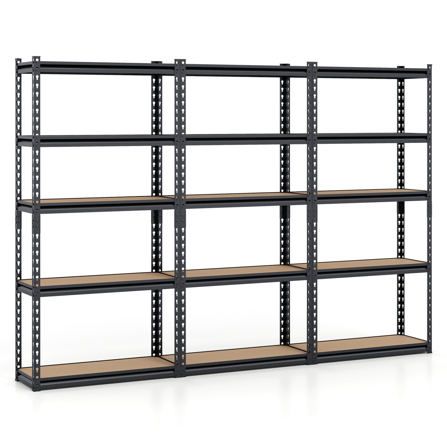 5-Tier Garage Shelving Unit, 2200 LBS Heavy Duty Metal Storage, Black Garages at Gallery Canada