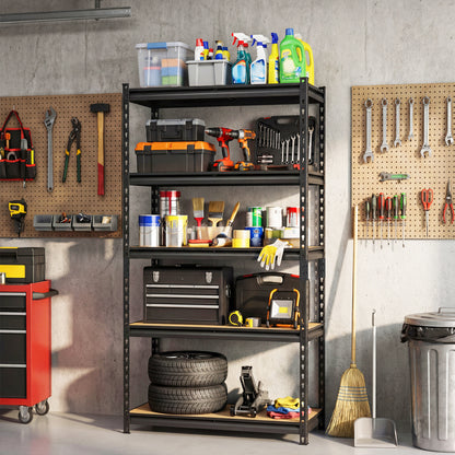 5-Tier Garage Shelving Unit, 2200 LBS Heavy Duty Metal Storage Shelves, Black Garages at Gallery Canada