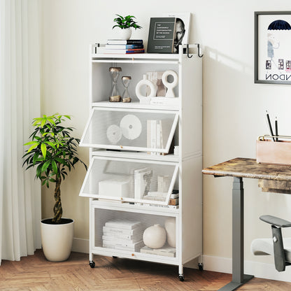 5-Tier Kitchen Storage Cabinet, Adjustable Feet, White Sideboards Cabinets & Buffets at Gallery Canada