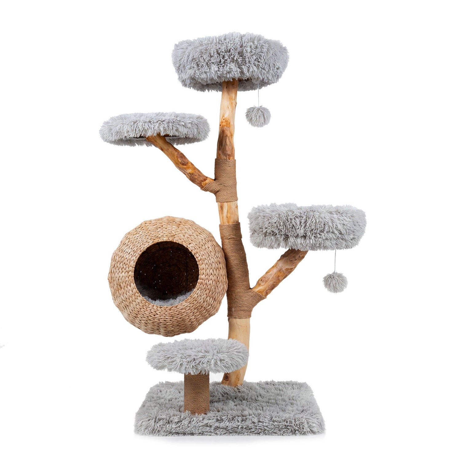 5-Tier Wooden Cat Tree, Gray Cat Trees Condos & Scratchers at Gallery Canada