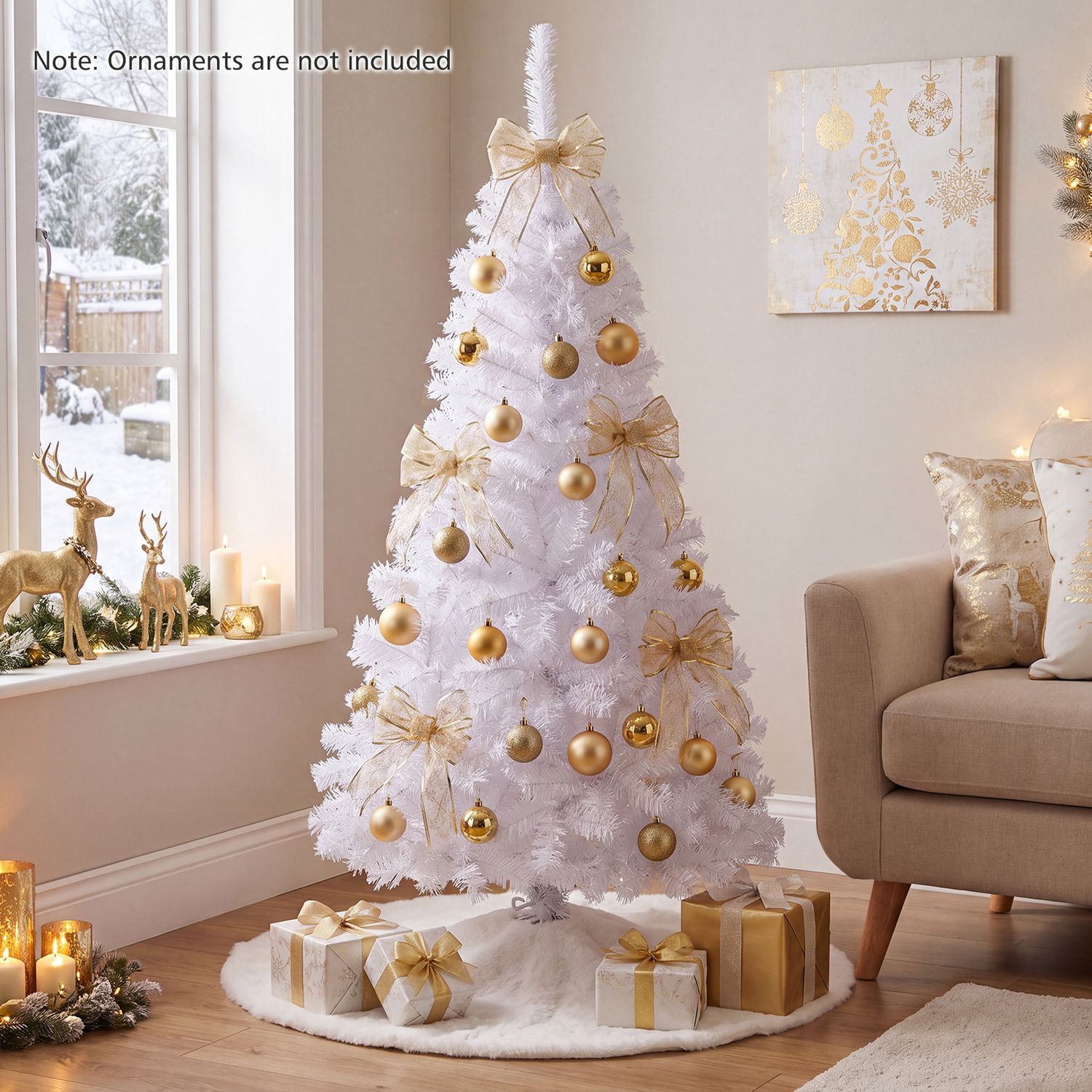 5 ft Artificial PVC Christmas Tree, White Christmas Tree at Gallery Canada