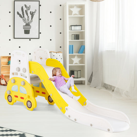 5 In 1 Convertible Toddler Slide Set, Art Easel With Stool, Yellow Climbers & Slides Yellow at Gallery Canada