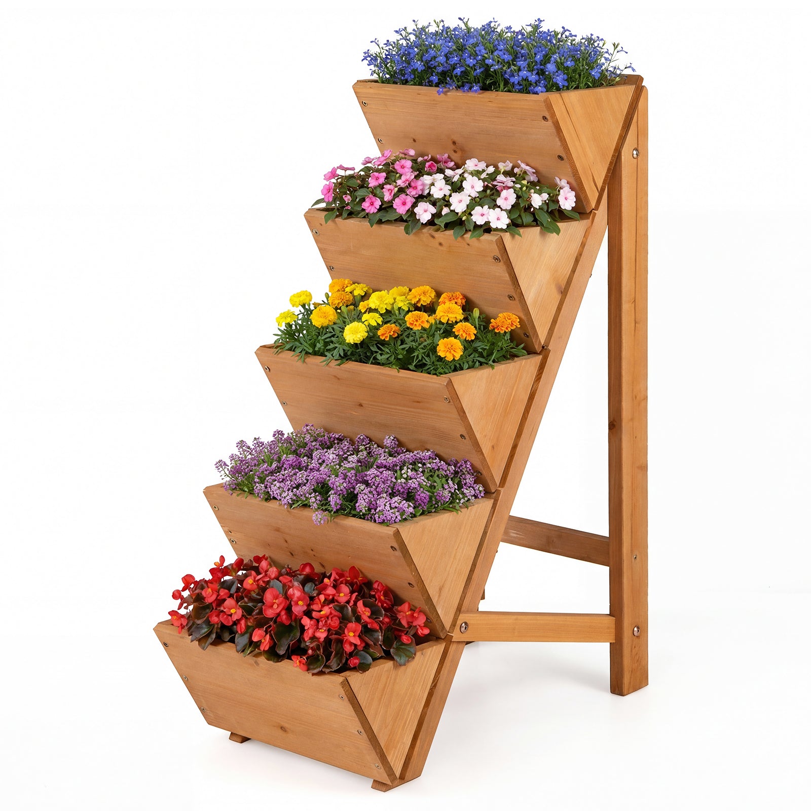 5-Tier Vertical Raised Garden Bed, Elevated Planter Box With Legs, Orange Raised Garden Beds Orange at Gallery Canada