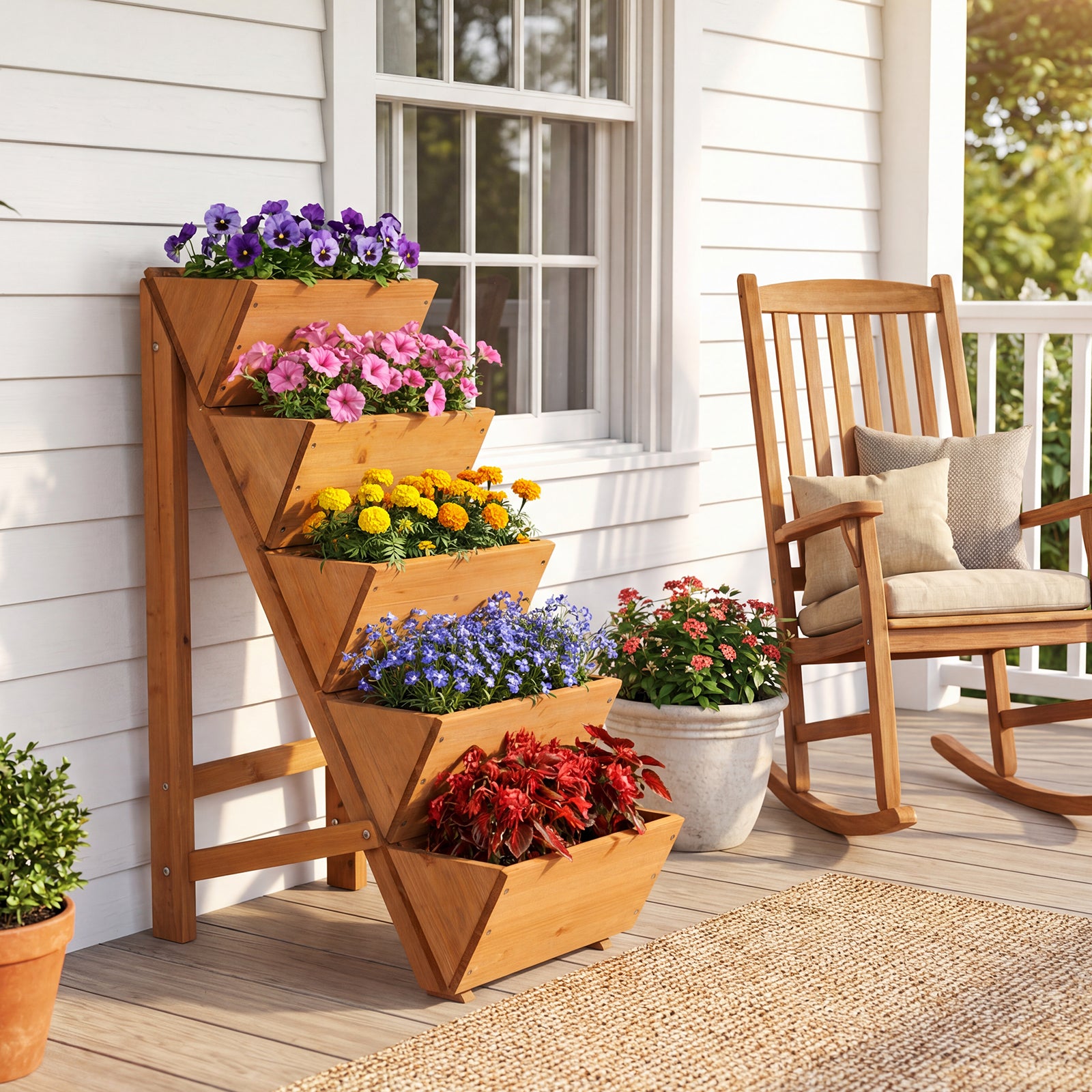 5-Tier Vertical Raised Garden Bed, Elevated Planter Box With Legs, Orange Raised Garden Beds at Gallery Canada