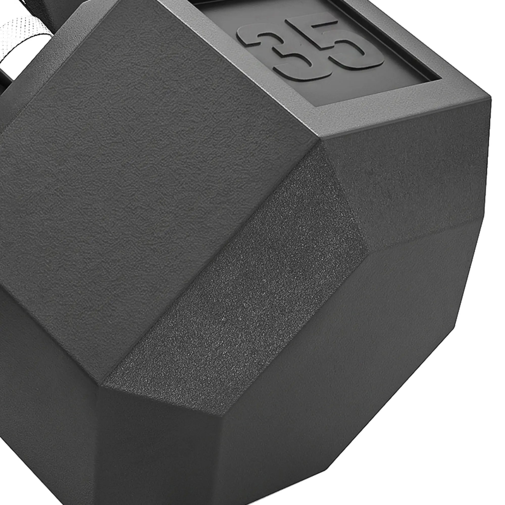 2X35 lbs Rubber Hex Dumbbell Set, Black, Black Dumbbells & Barbells at Gallery Canada