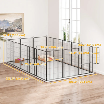 16 Panels Dog Playpen, 39" Height, Portable DIY, For Large Dogs Houses, Kennels & Pens at Gallery Canada