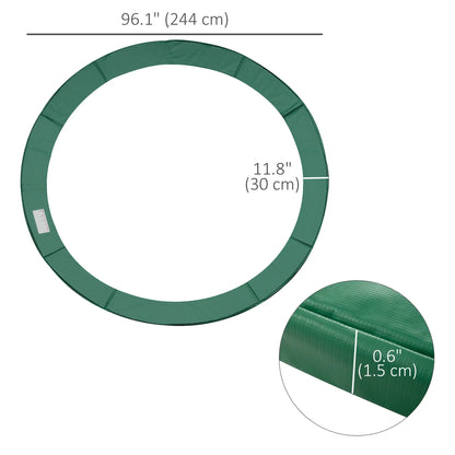 8ft Trampoline Pad, 96" Spring Safety Cover, EPE Foam, Green Trampolines at Gallery Canada