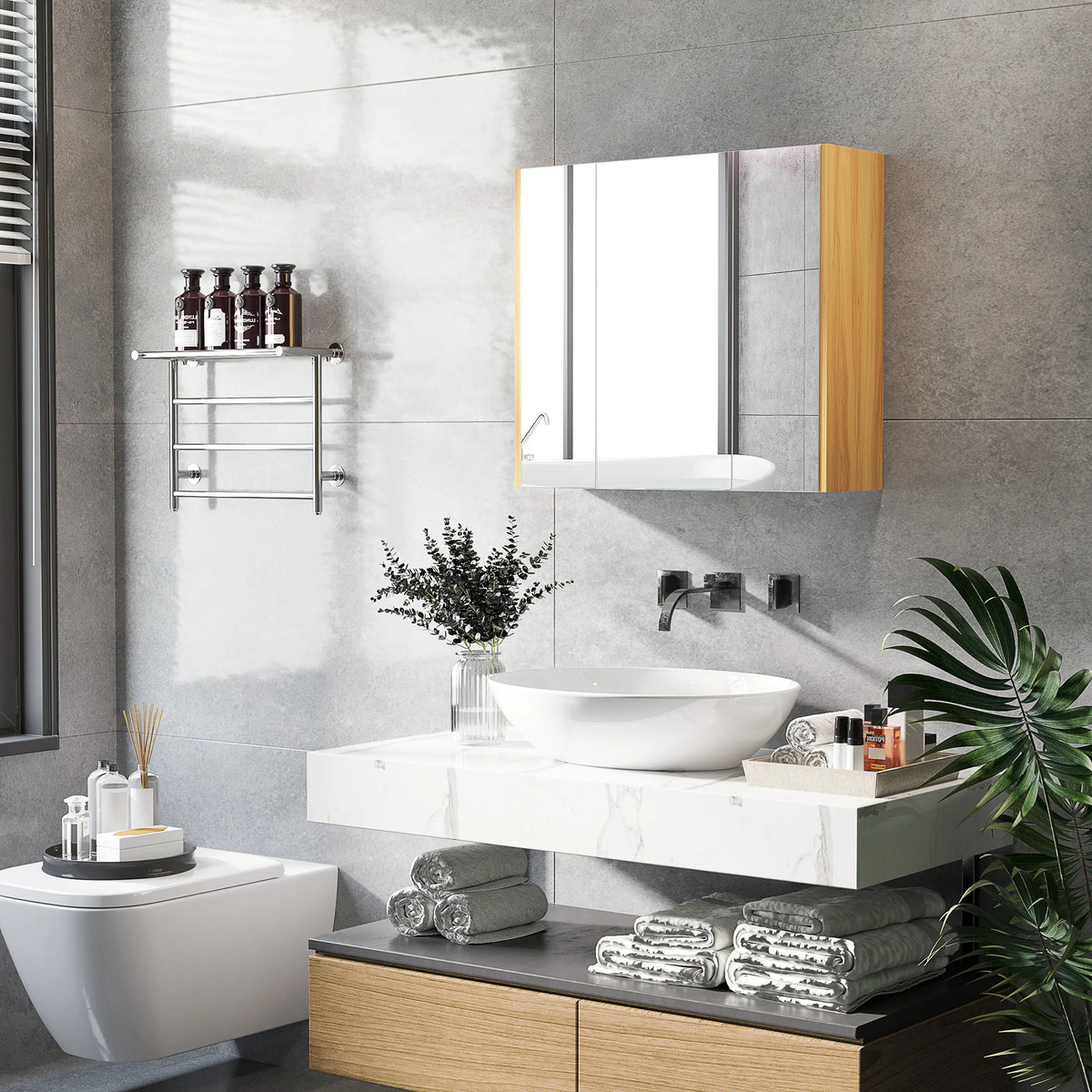 Wall Mounted Medicine Cabinet, Mirror, 3 Doors, Adjustable Shelves, White Mirror Medicine Cabinets at Gallery Canada
