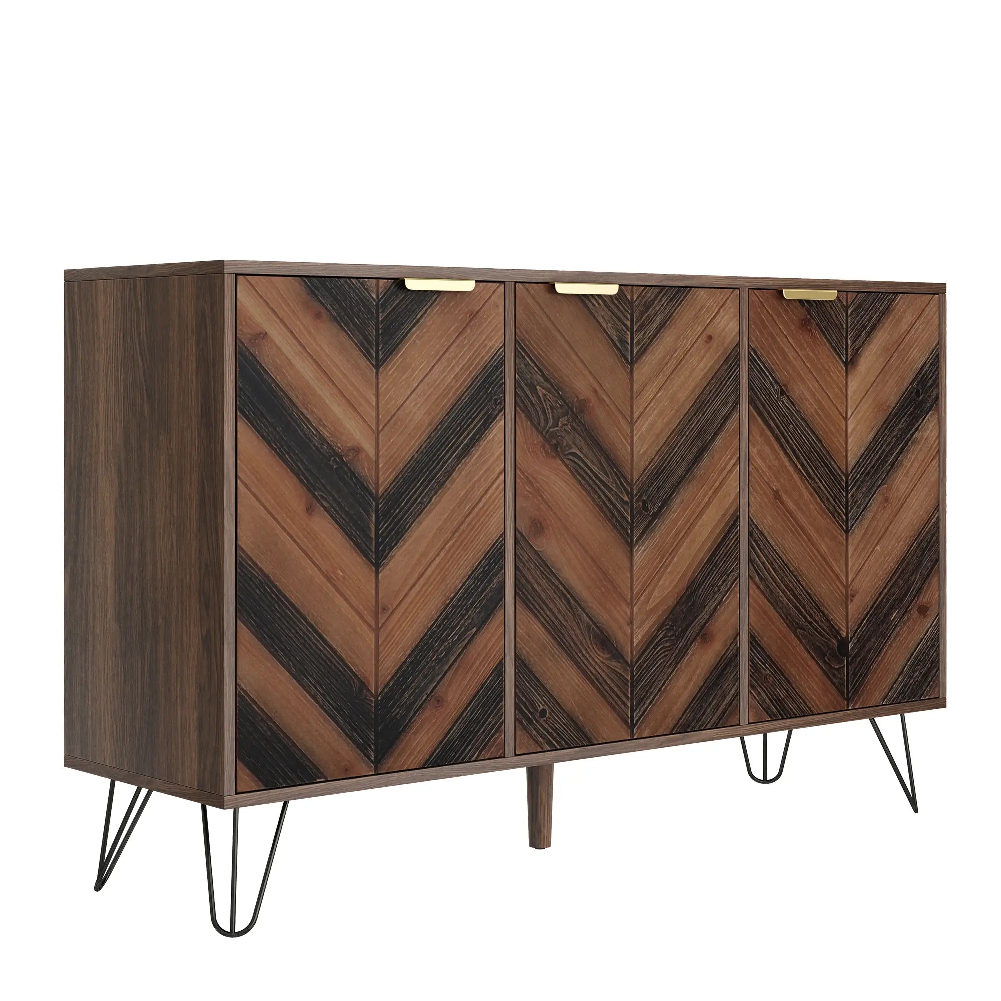 Three-Door Sideboard, Adjustable Shelves, 47