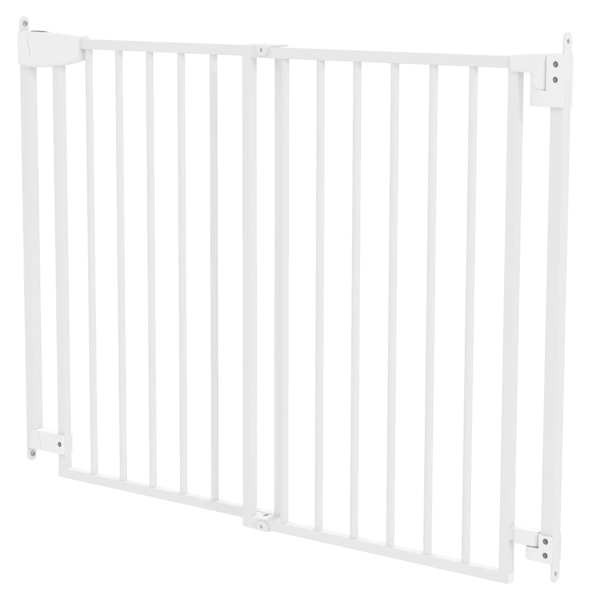 28.3-42.7 In Wide Dog Gate, Dual Locks, White Pet Gates at Gallery Canada