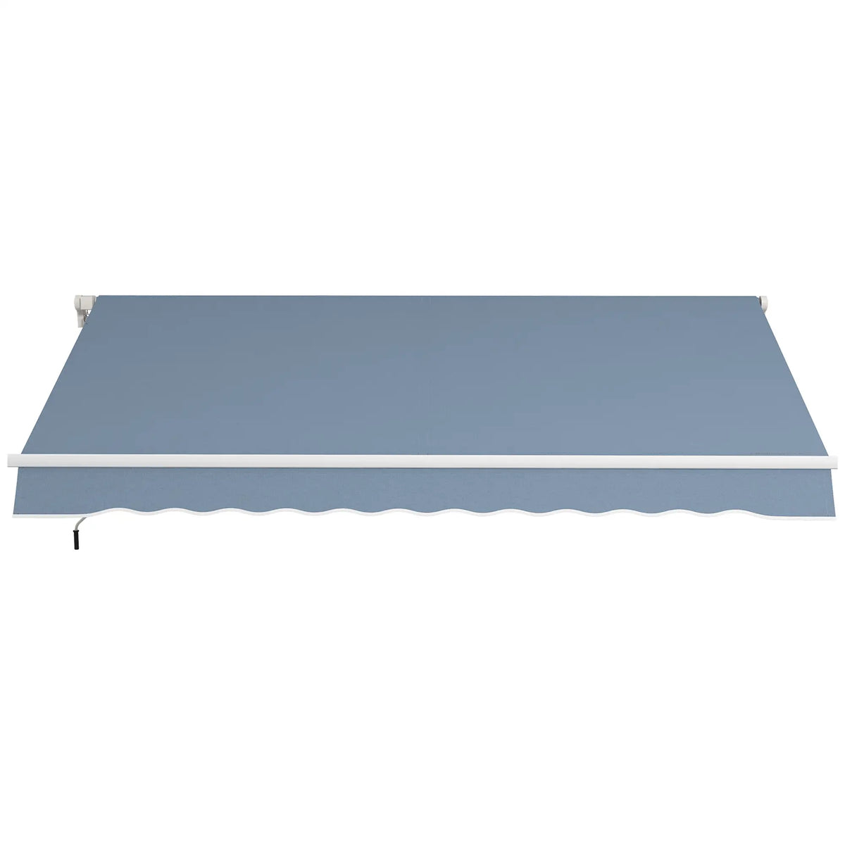 Manual Retractable Awning, 12'x10' Sunshade Shelter, Light Grey Patio Awnings Light Grey at Gallery Canada