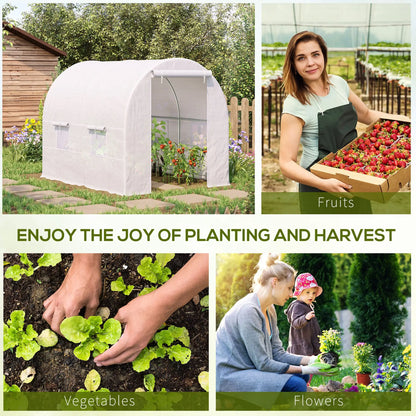 8.2x6.6x6.6ft Walk-in Greenhouse, Portable Garden Plant House, White Walk In Greenhouses at Gallery Canada