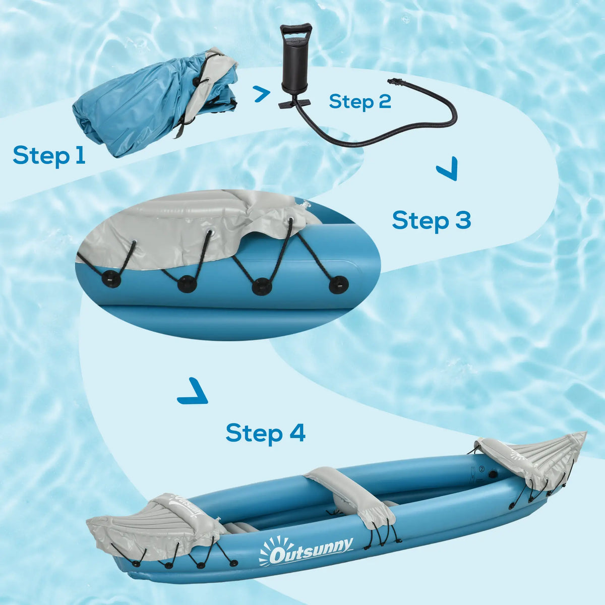 2 Person Inflatable Kayak with Pump and Aluminum Oars Water Sports & Boating Supplies at Gallery Canada