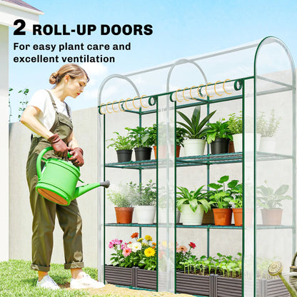 3 Tier Mini Greenhouse, 56.3" x 18.1" x 64.6", Clear Portable Greenhouses at Gallery Canada
