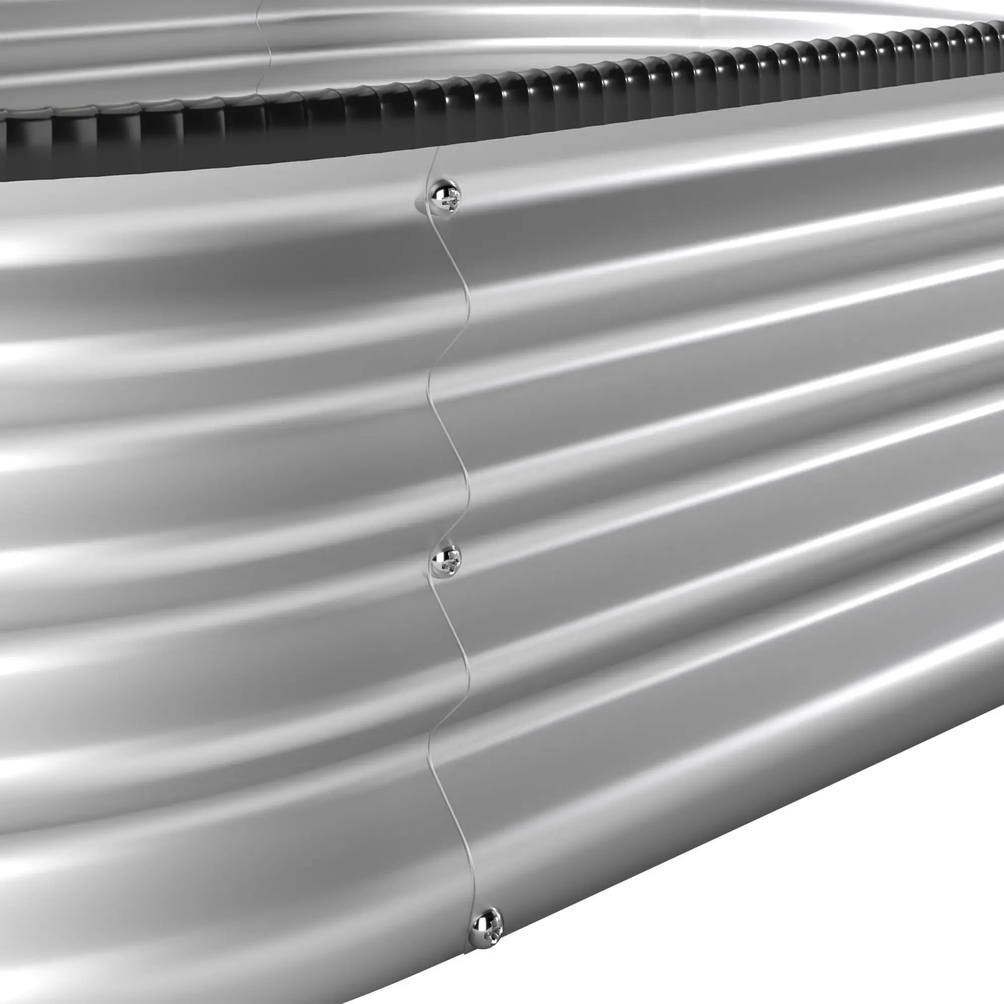 2Pcs Galvanized Raised Garden Bed, 4 X 3 X 1 Ft, Silver Galvanized Planter Boxes at Gallery Canada
