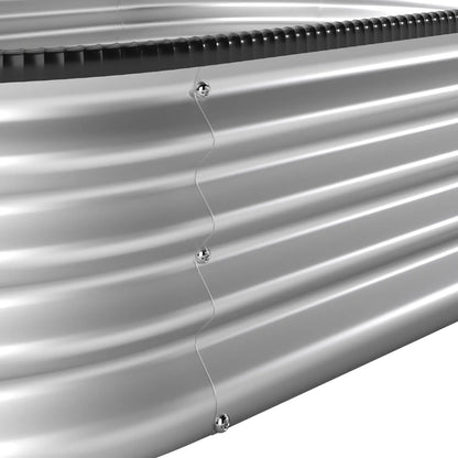 2Pcs Galvanized Raised Garden Bed, 4 X 3 X 1 Ft, Silver Galvanized Planter Boxes at Gallery Canada