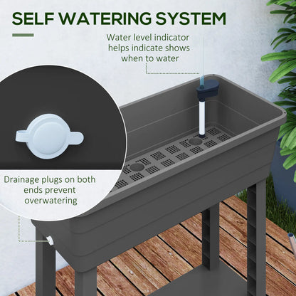 41L Self Watering Raised Garden Bed, Ventilation Lid, Dark Grey Raised Garden Beds at Gallery Canada