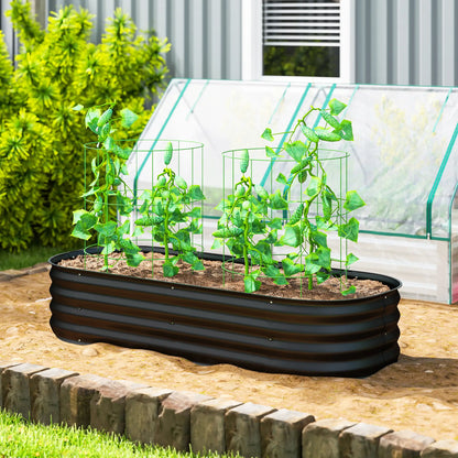 4.9 x 2 x 1ft Galvanized Raised Garden Bed Kit, Metal Planter Box, Black Galvanized Planter Boxes at Gallery Canada