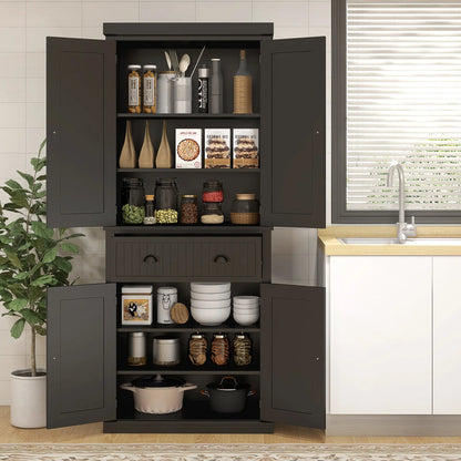72 Kitchen Pantry, Freestanding Storage Cabinet, Black Kitchen Pantry Cabinets at Gallery Canada