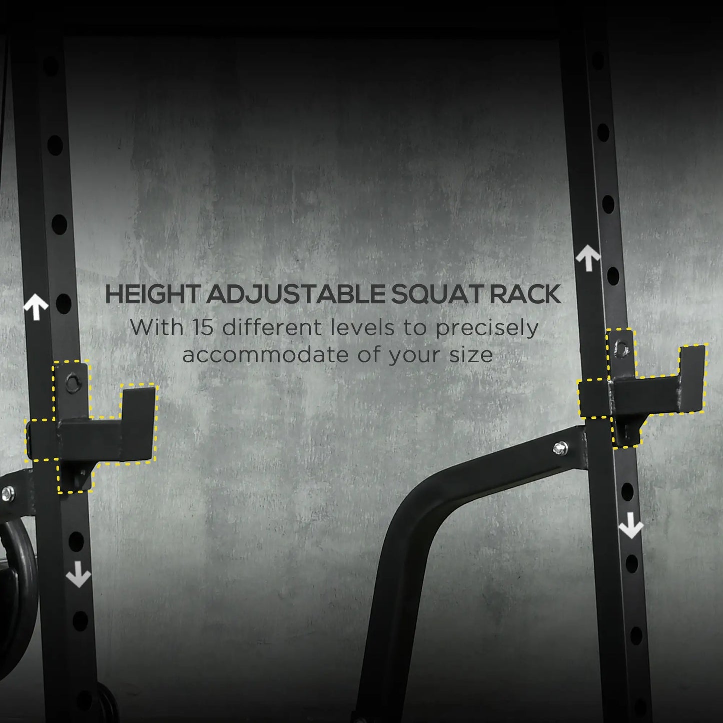 Smith Machine, Power Cage w/ Adjustable Bench, Barbell Bar, Cable Pulley, 15-Level Squat Rack Power Towers at Gallery Canada