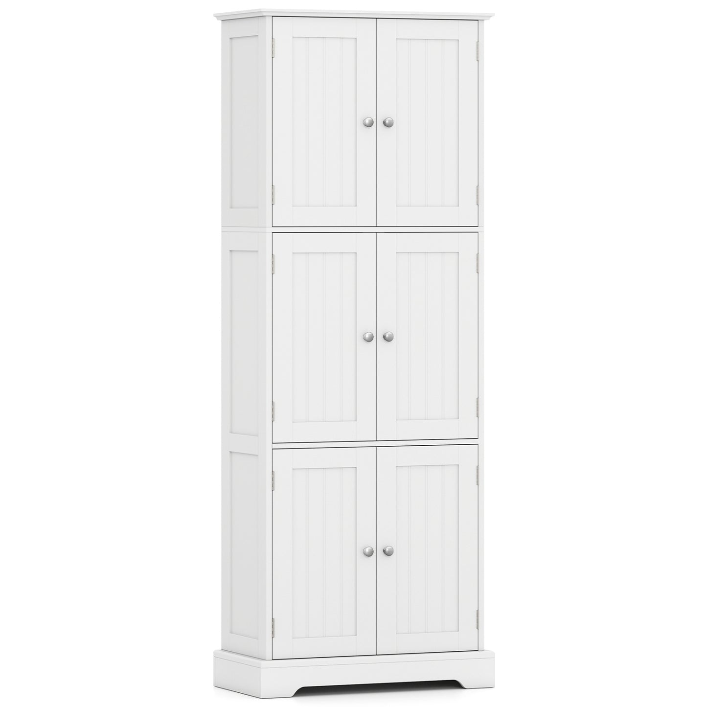 63 Inch Tall Bathroom Storage Cabinet, White Floor Cabinets White at Gallery Canada