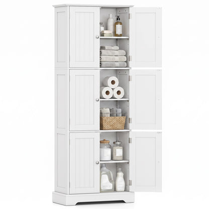 63 Inch Tall Bathroom Storage Cabinet, White Floor Cabinets at Gallery Canada