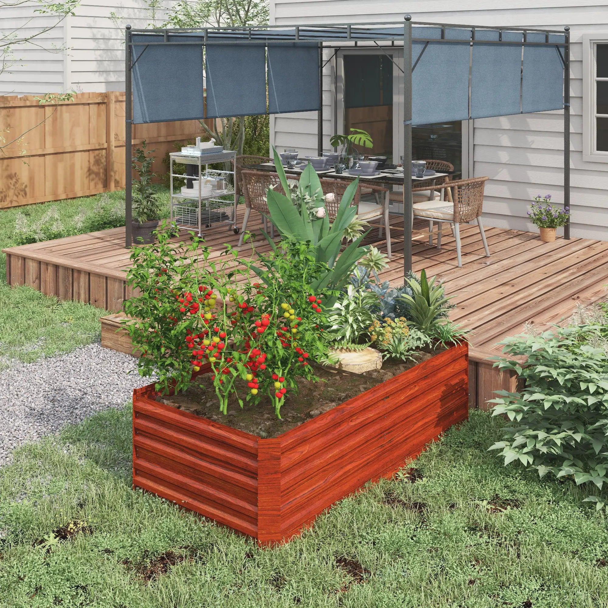 Galvanized Raised Garden Bed, Steel Planter, 71