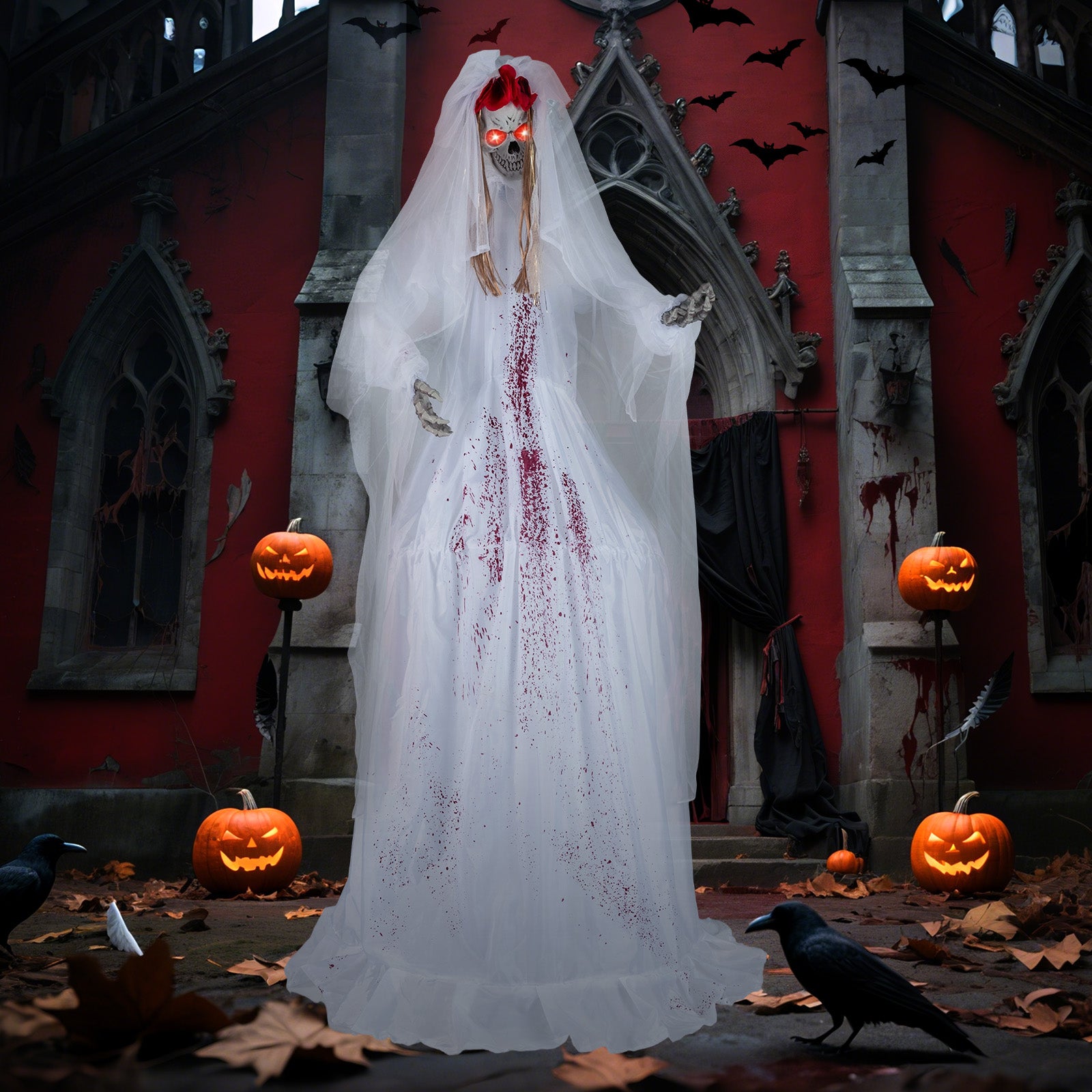 7.2 FT Animatronic Standing Bride, Haunted House Decoration Halloween at Gallery Canada