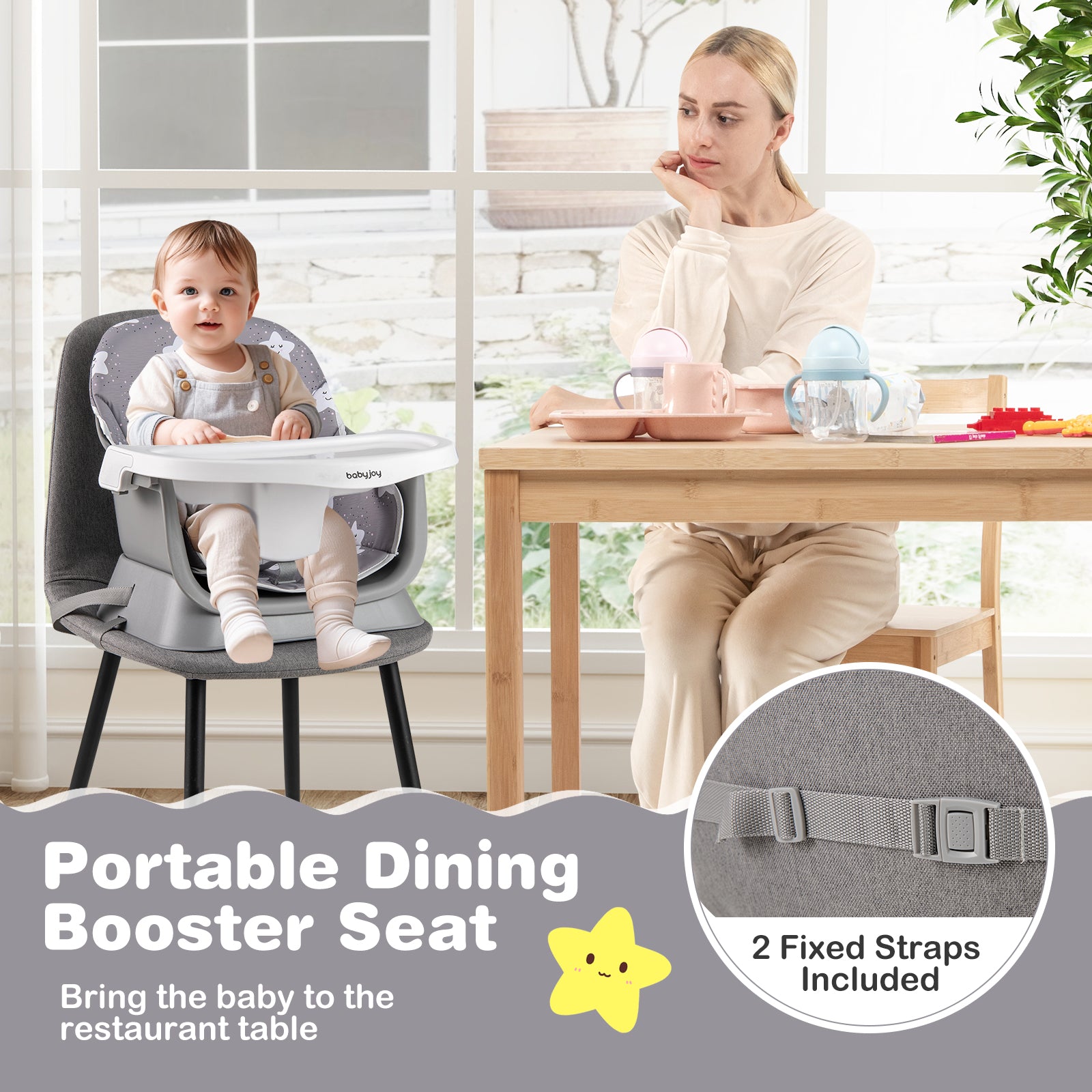 16-in-1 Baby High Chair, Activity Center, Booster Seat, Grey High Chairs at Gallery Canada