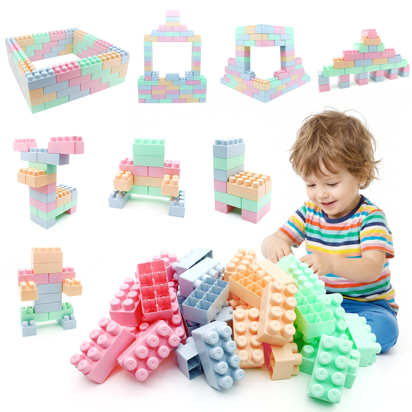 64 pcs Building Blocks for Toddlers Educational Toy Learning Toys Options at Gallery Canada