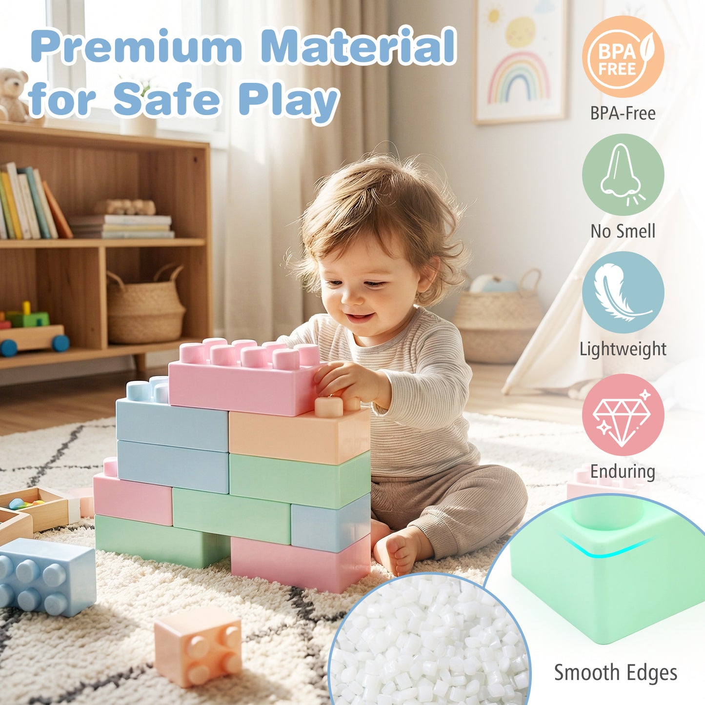 64 pcs Building Blocks for Toddlers Educational Toy Learning Toys at Gallery Canada