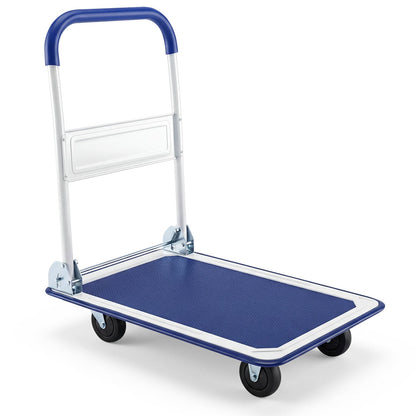 Folding Platform Cart Dolly Hand Truck, 660 Pounds, Blue Outdoor Blue at Gallery Canada