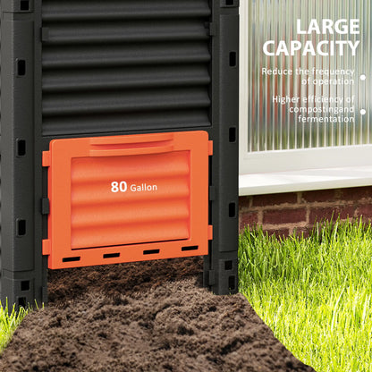 Outdoor Compost Bin, Fast Soil Creation, 80 Gallon, Orange Outdoor Compost Bin at Gallery Canada