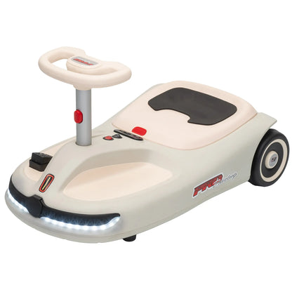 12V Electric Wiggle Car, 2 Speed, Music, Lights, White Electric Toy Cars White at Gallery Canada
