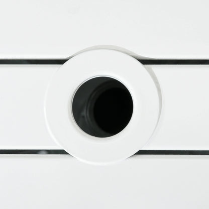 Patio Side Table With Umbrella Hole, Steel Frame, White Patio Side Tables at Gallery Canada