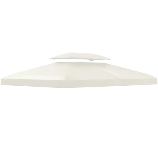 13'x10' 2 Tier Gazebo Top Only, UV Cover, Cream White Gazebo Canopy Replacement Cream at Gallery Canada