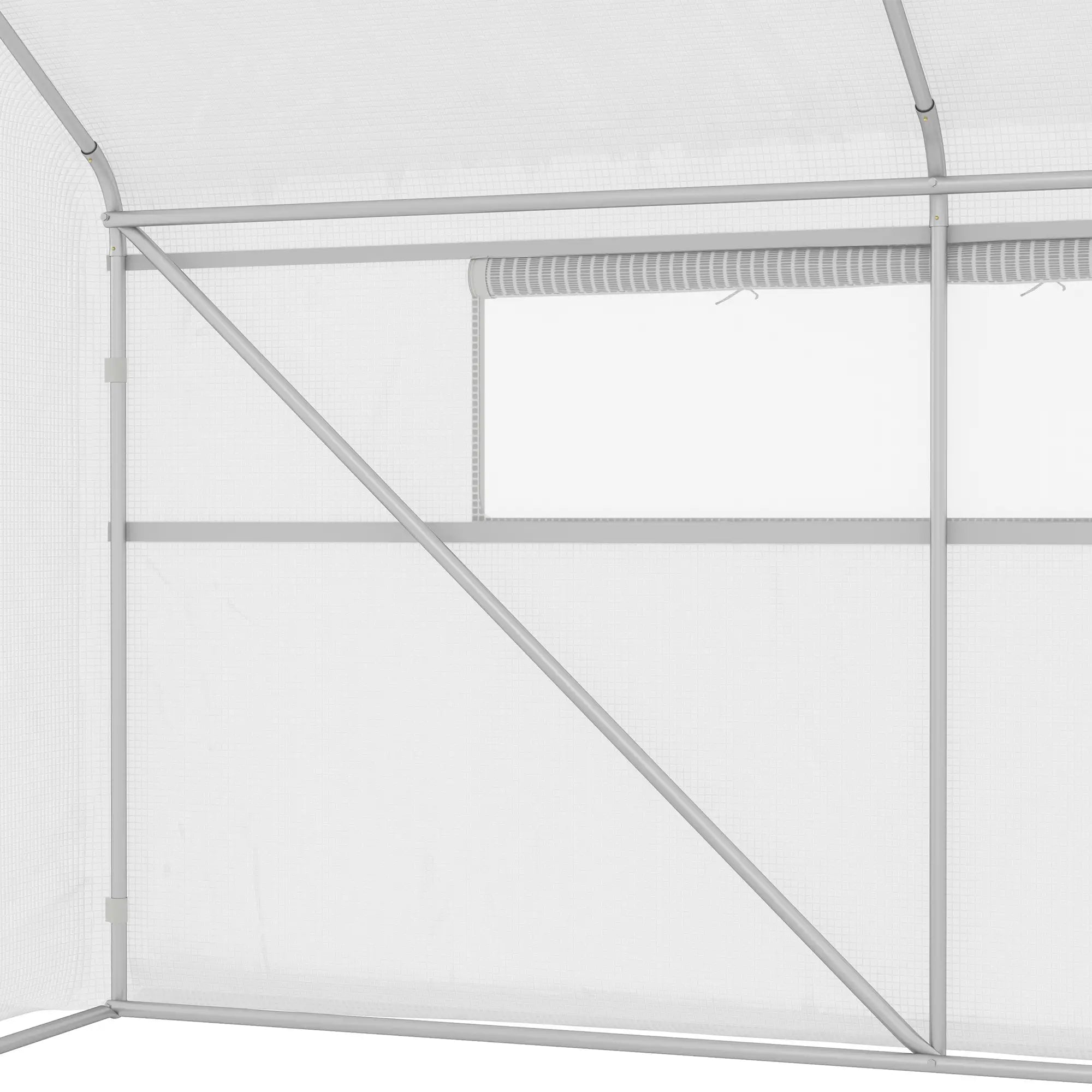 Walk-in Tunnel Greenhouse, Galvanized Steel Frame, 13' x 10' x 6.5', White Tunnel Greenhouses at Gallery Canada