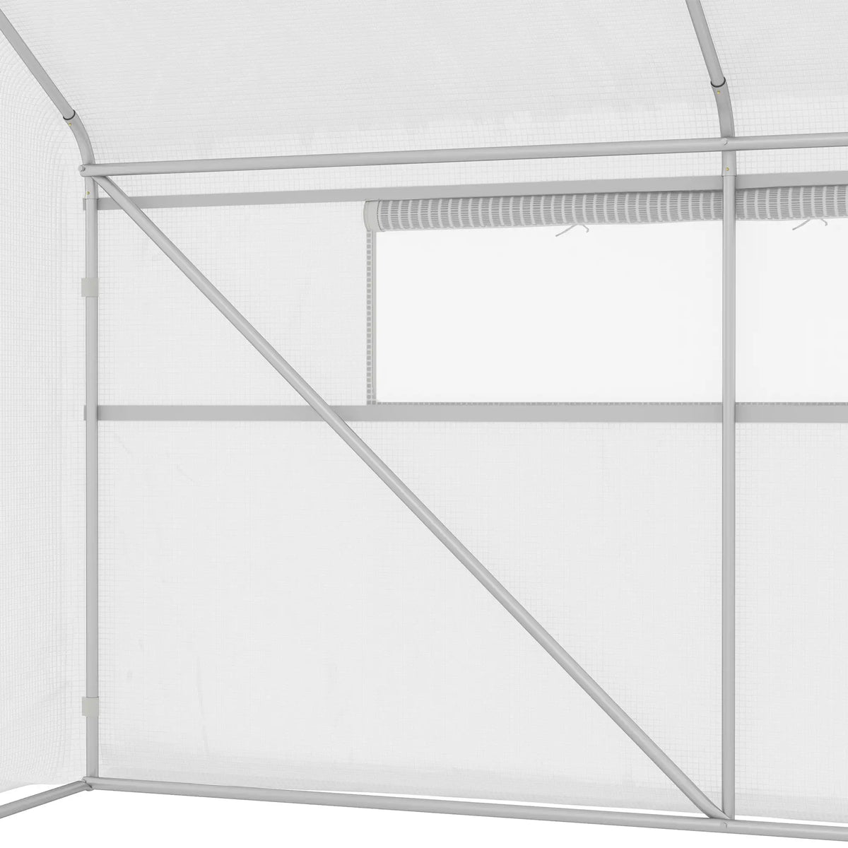 Walk-in Tunnel Greenhouse, Galvanized Steel Frame, 13' x 10' x 6.5', White Tunnel Greenhouses at Gallery Canada