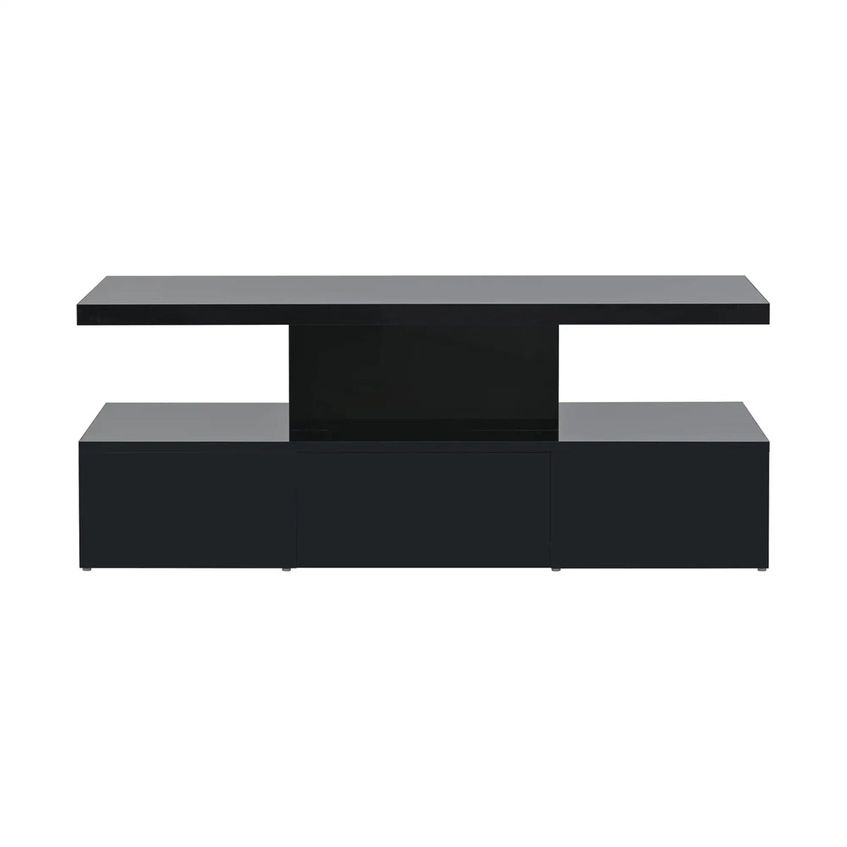 High-Gloss Coffee Table, Hidden Drawer, 39.5" L x 19.5" W x 15.5" H, Black Coffee Tables Black at Gallery Canada