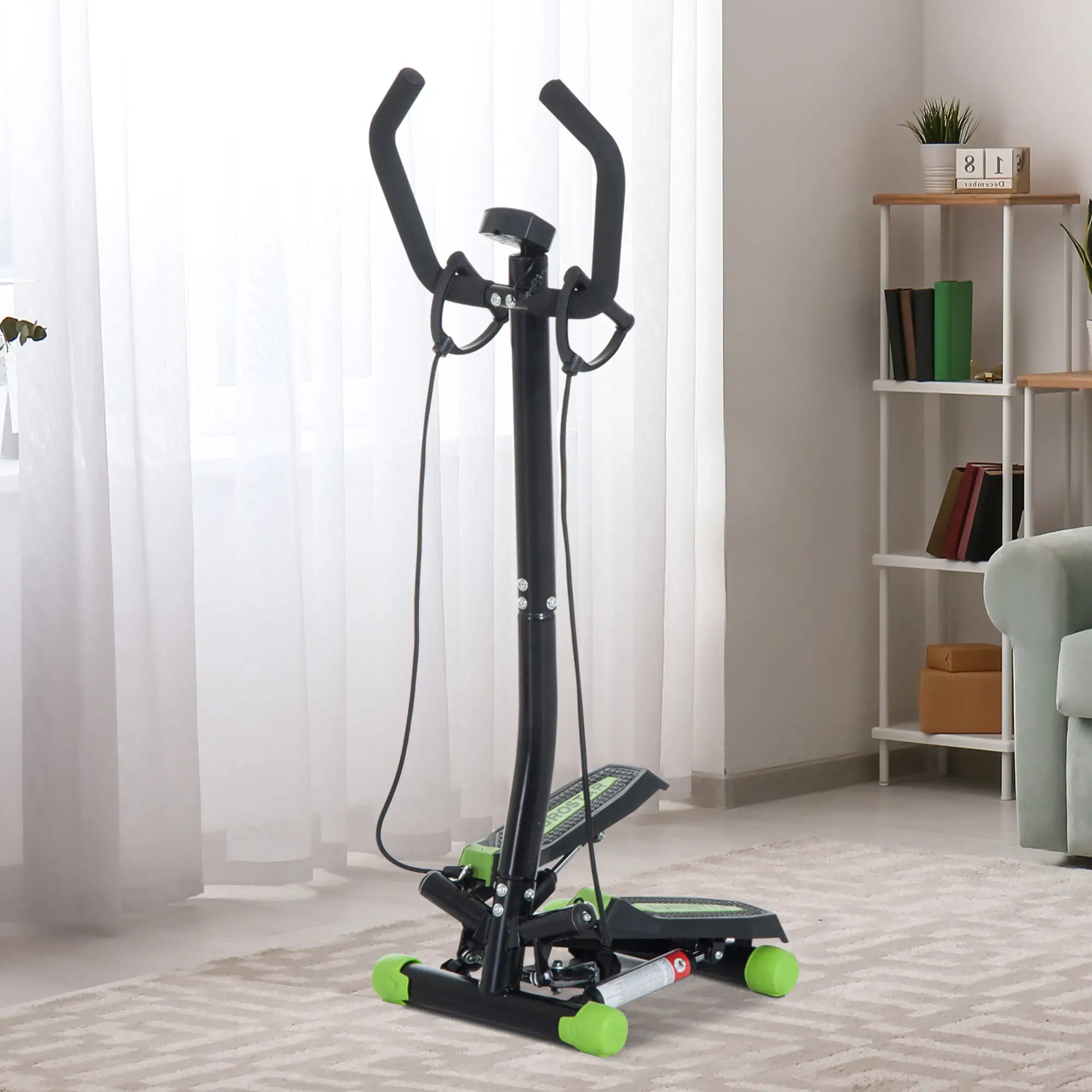 Adjustable Twist Stepper With LCD Monitor, Resistance Bands, Stair Stepper Aerobic Equipment at Gallery Canada
